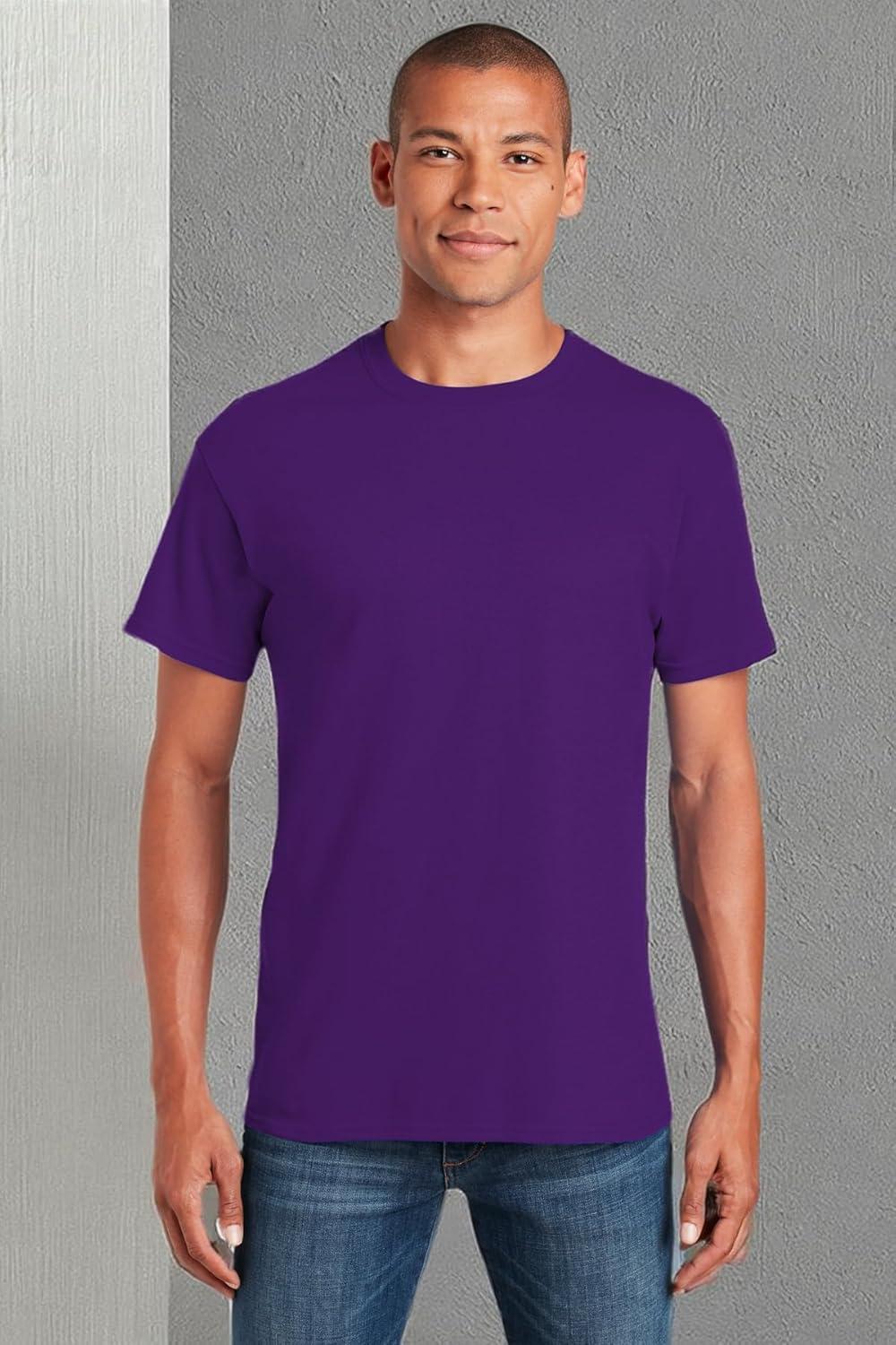 imageGildan Adult Heavy Cotton TShirt Style G5000 MultipackPurple 3pack