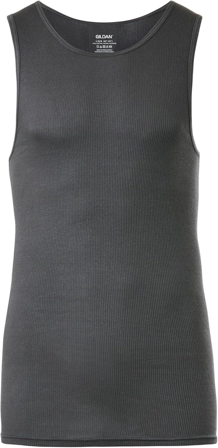 imageGildan Mens AShirts Tanks MultipackBlackSport GreyCharcoal 5pack