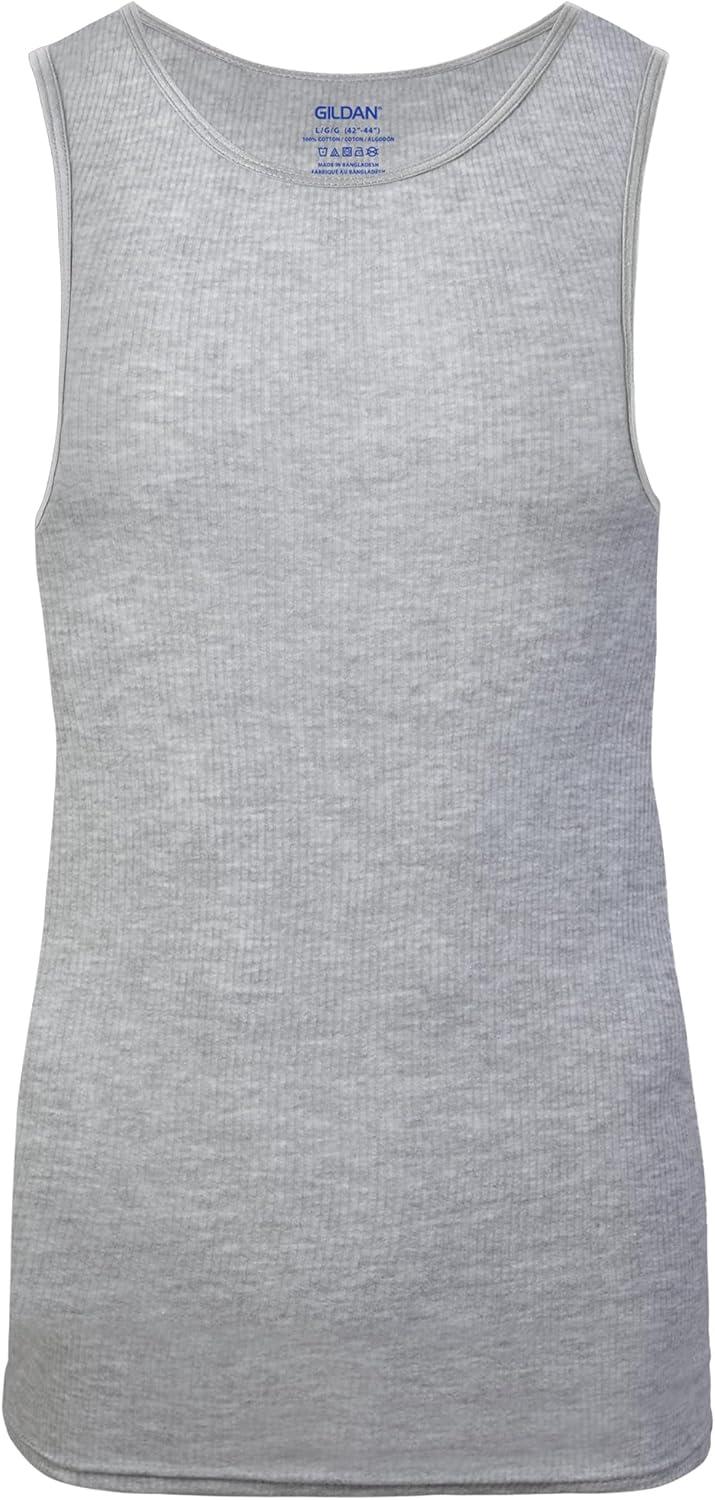 imageGildan Mens AShirts Tanks MultipackBlackSport GreyCharcoal 5pack