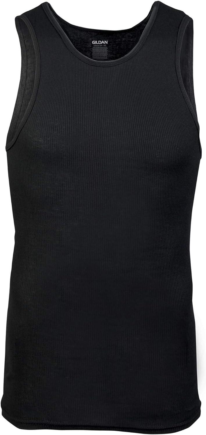 imageGildan Mens AShirts Tanks MultipackBlackSport GreyCharcoal 5pack