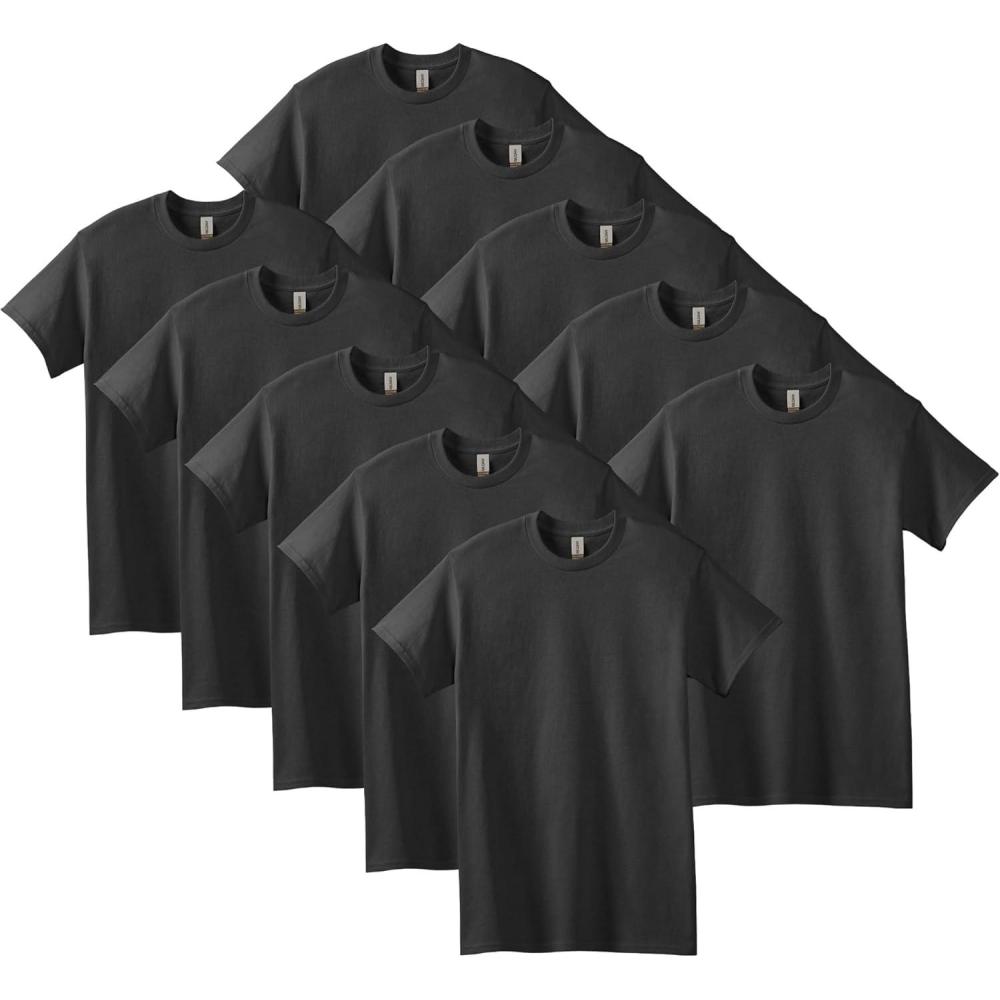 imageGildan Adult Heavy Cotton TShirt Style G5000 MultipackBlack 10pack
