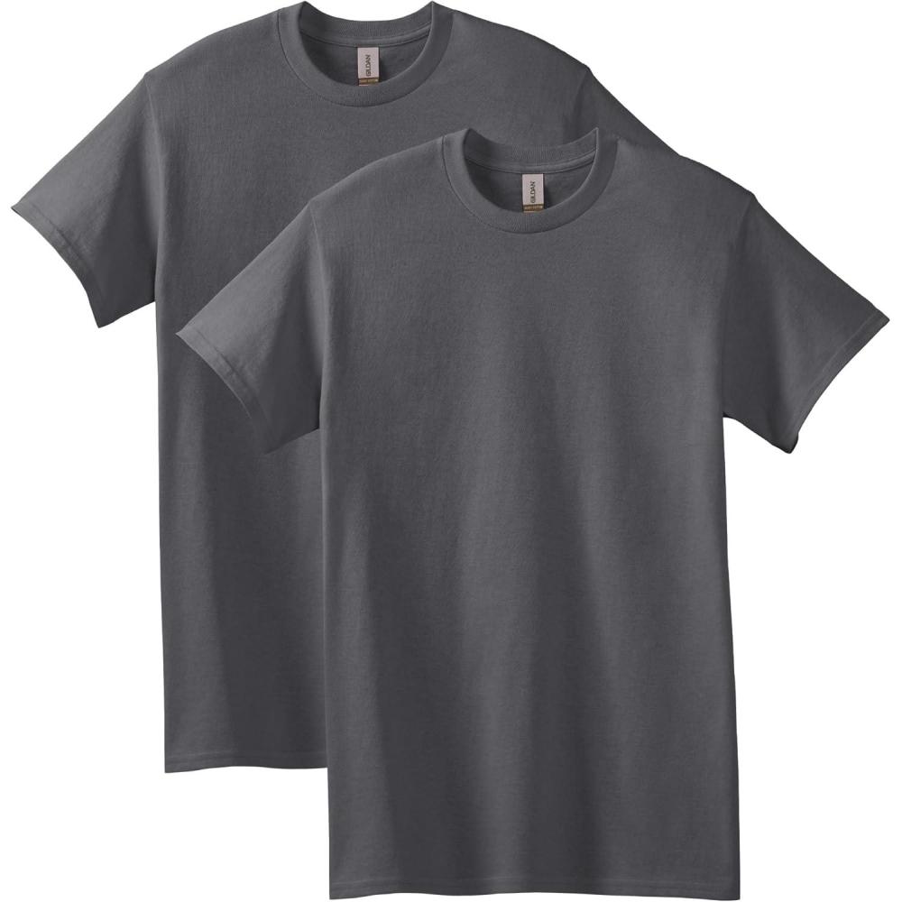 imageGildan Adult Heavy Cotton TShirt Style G5000 MultipackCharcoal 2pack