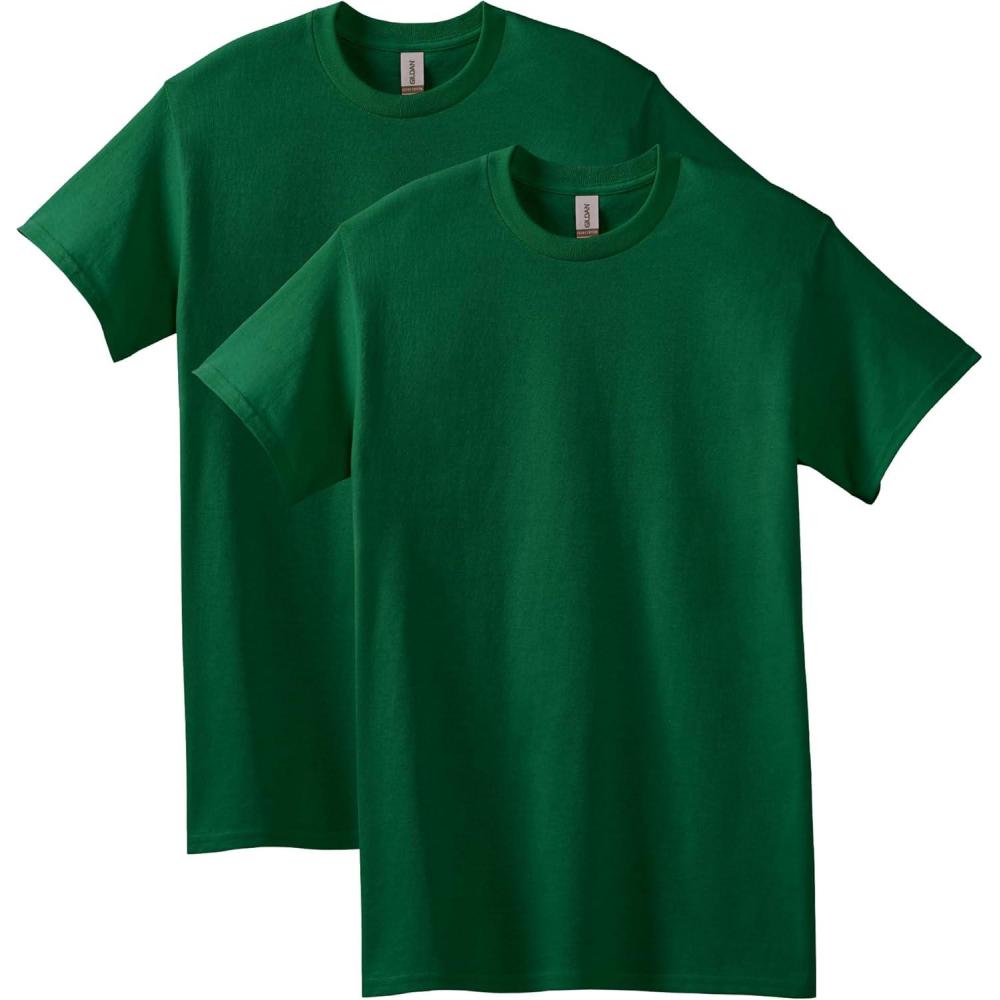 imageGildan Adult Heavy Cotton TShirt Style G5000 MultipackForest Green 2pack