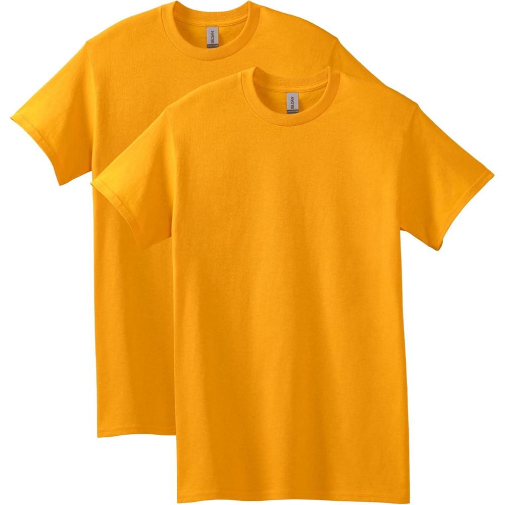 imageGildan Adult Heavy Cotton TShirt Style G5000 MultipackGold 2pack