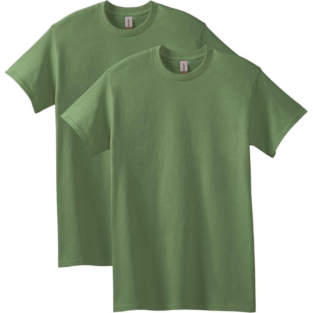 imageGildan Adult Heavy Cotton TShirt Style G5000 MultipackMilitary Green 2pack