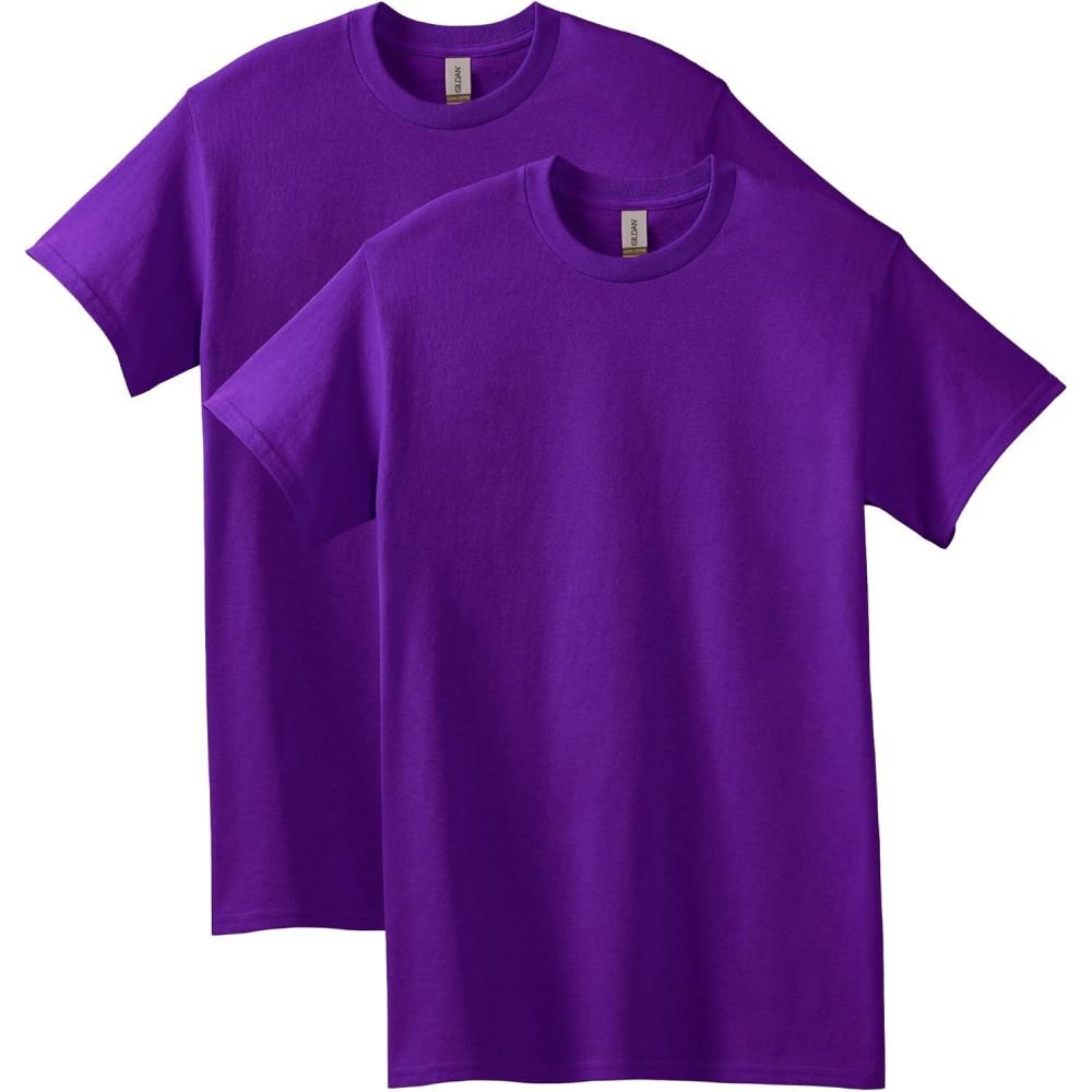 imageGildan Adult Heavy Cotton TShirt Style G5000 MultipackPurple 2pack