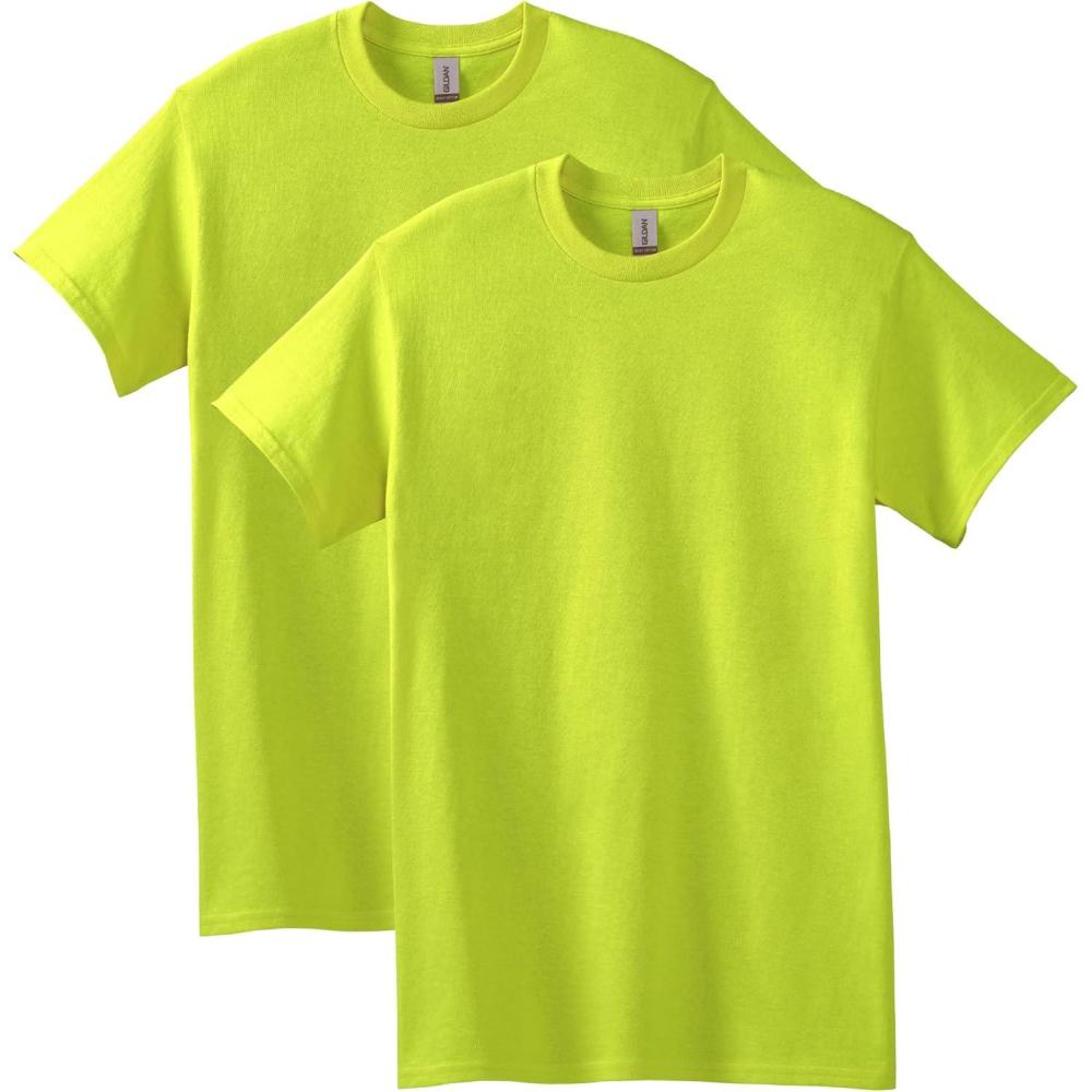 imageGildan Adult Heavy Cotton TShirt Style G5000 MultipackSafety Green 2pack