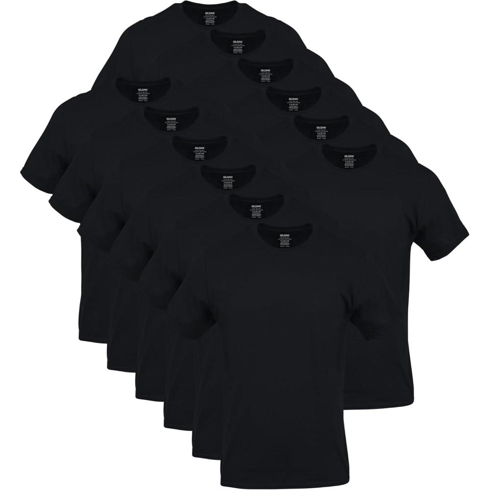 imageGildan Mens Crew TShirts Multipack Style G1100Black 12pack