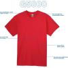 Gildan Adult Heavy Cotton T-Shirt, Style G5000, Multipack(Red (36-pack))