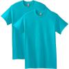 Gildan Adult Heavy Cotton T-Shirt, Style G5000, Multipack(Tropical Blue (2-pack))