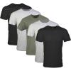 Gildan Men’s Crew T-Shirts, Multipack, Style G1100(Black/Sport Grey/Military Green (5-pack))