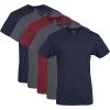 Gildan Men’s Crew T-Shirts, Multipack, Style G1100(Navy/Charcoal/Cardinal Red (5-pack))