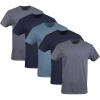 Gildan Men’s Crew T-Shirts, Multipack, Style G1100(Navy/Heather Navy/Indigo Blue (5-pack))