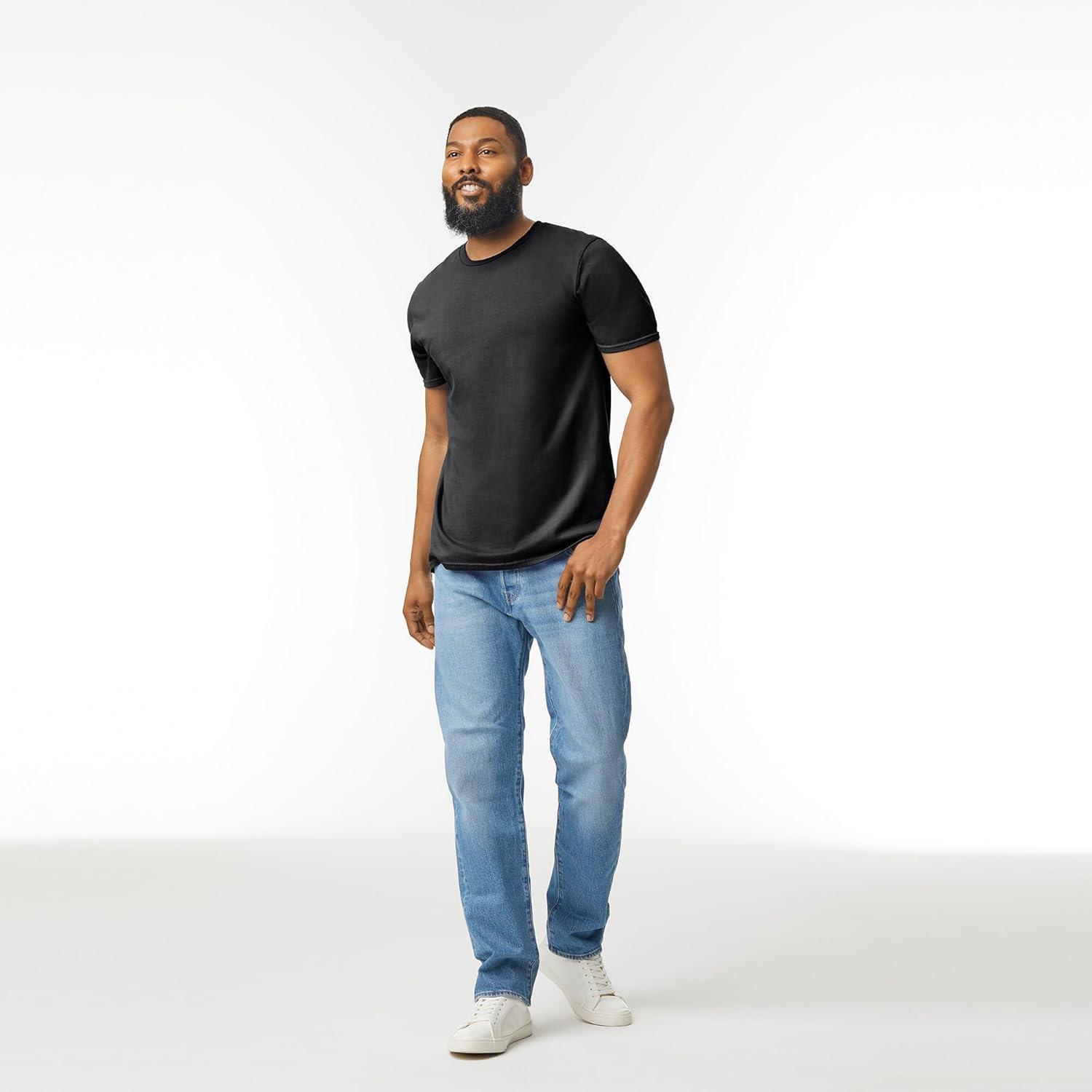 imageGildan Adult Softstyle Cotton TShirt Style G64000 MultipackBlack 2pack