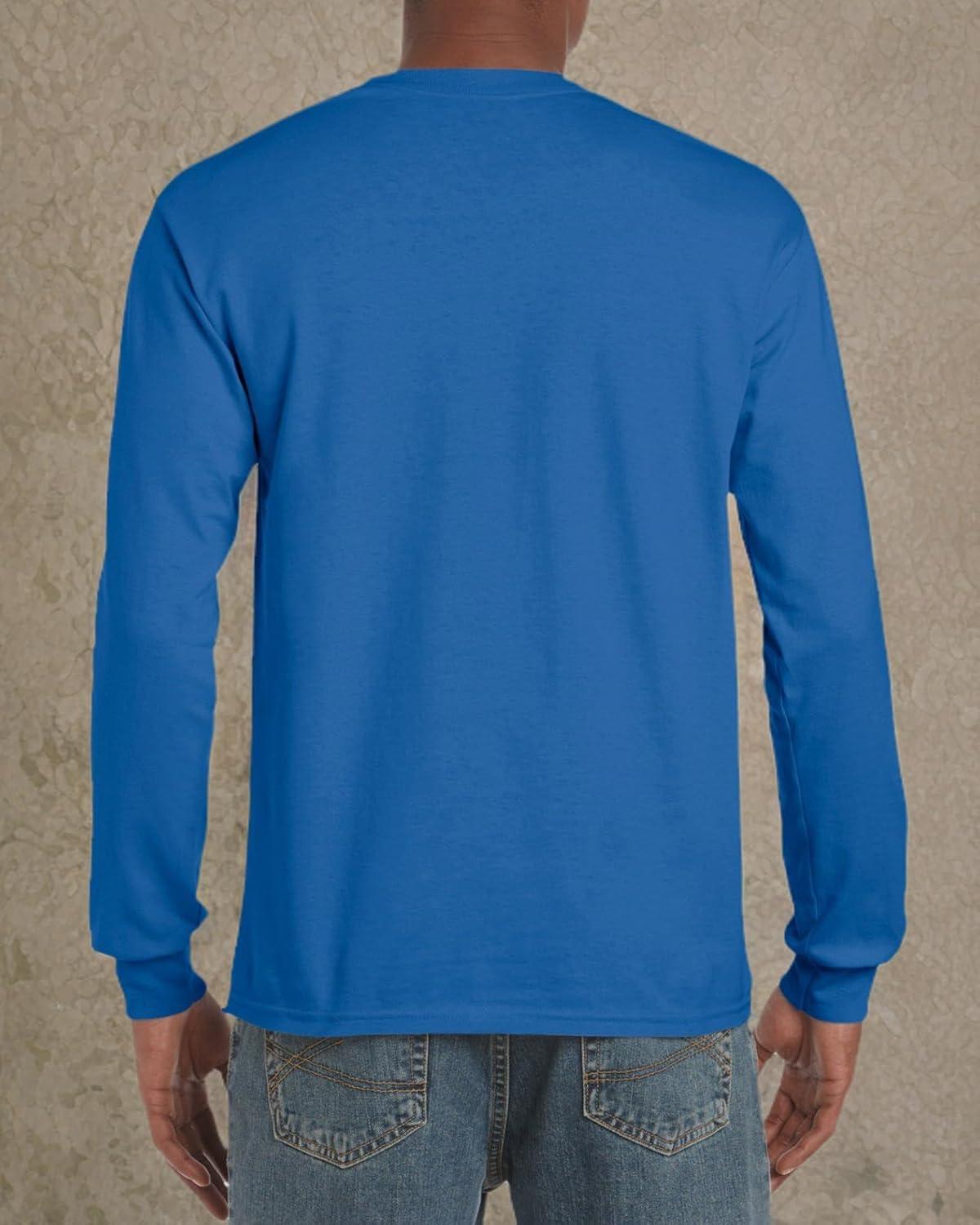 imageGildan Adult Ultra Cotton Long Sleeve TShirt Style G2400 MultipackRoyal 2pack