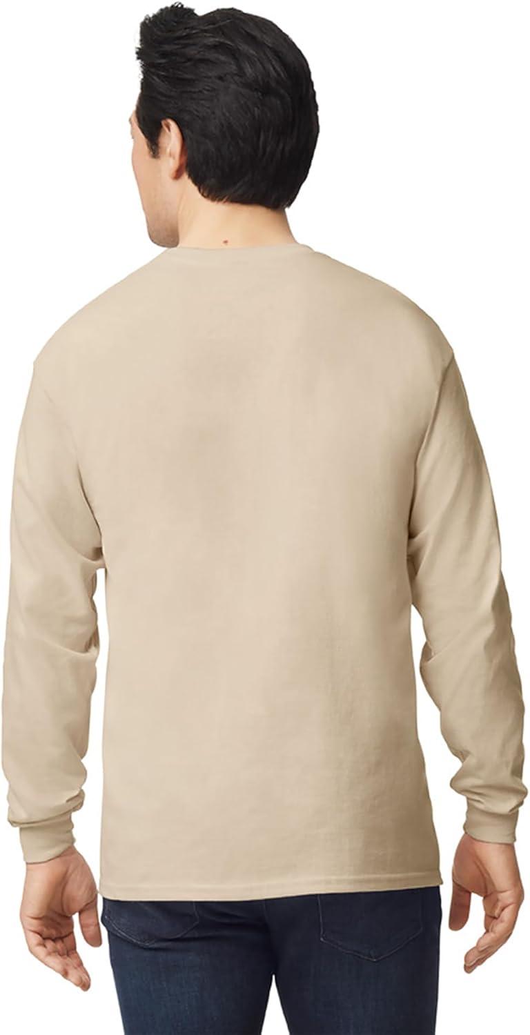 imageGildan Adult Ultra Cotton Long Sleeve TShirt Style G2400 MultipackSand 3pack