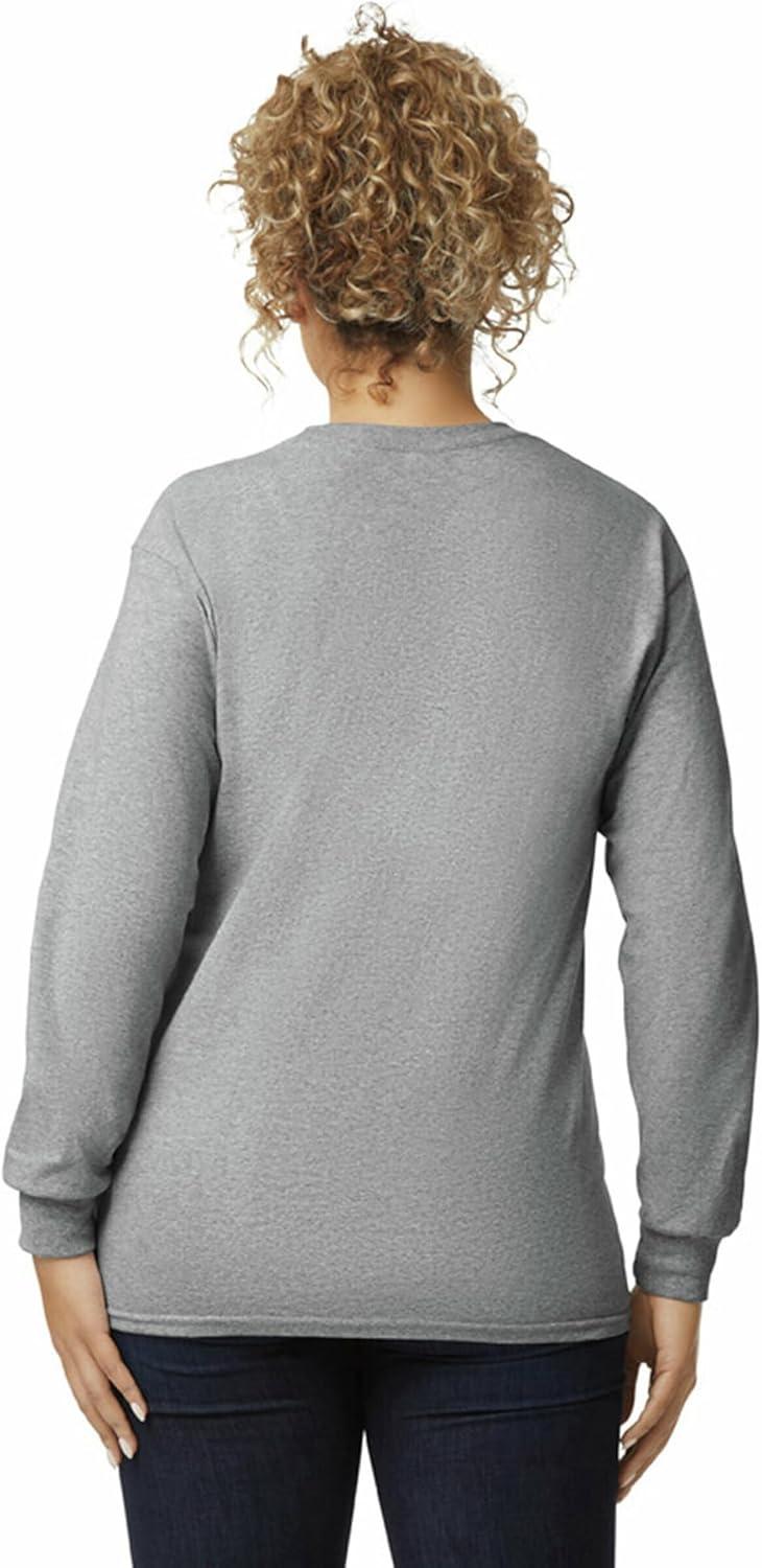 imageGildan Adult Ultra Cotton Long Sleeve TShirt Style G2400 MultipackSport Grey 72pack