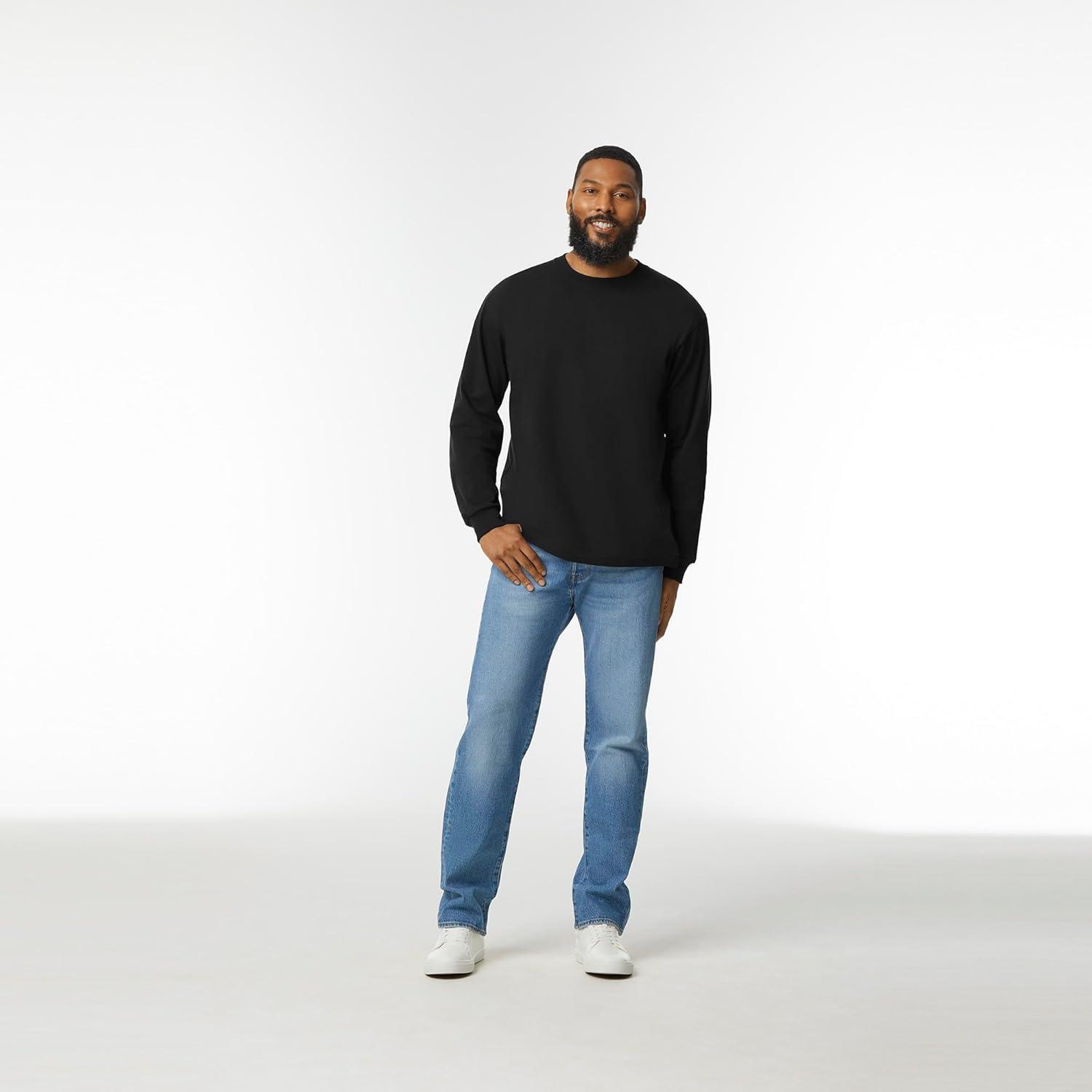 imageGildan Hammer Adult Long Sleeve TShirt 2Pack Style GH400Black 2pack