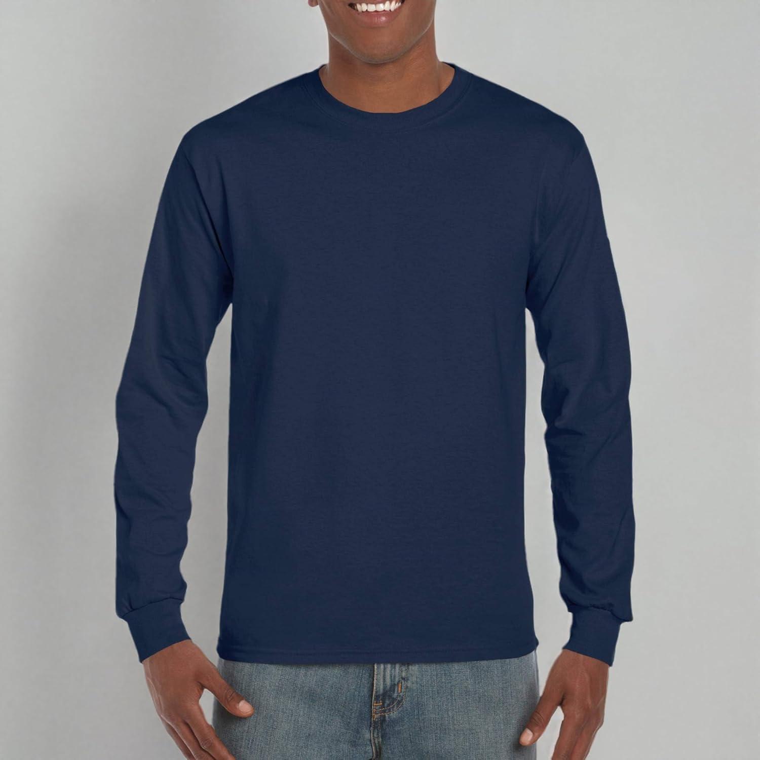 imageGildan Hammer Adult Long Sleeve TShirt 2Pack Style GH400Dark Navy 2pack