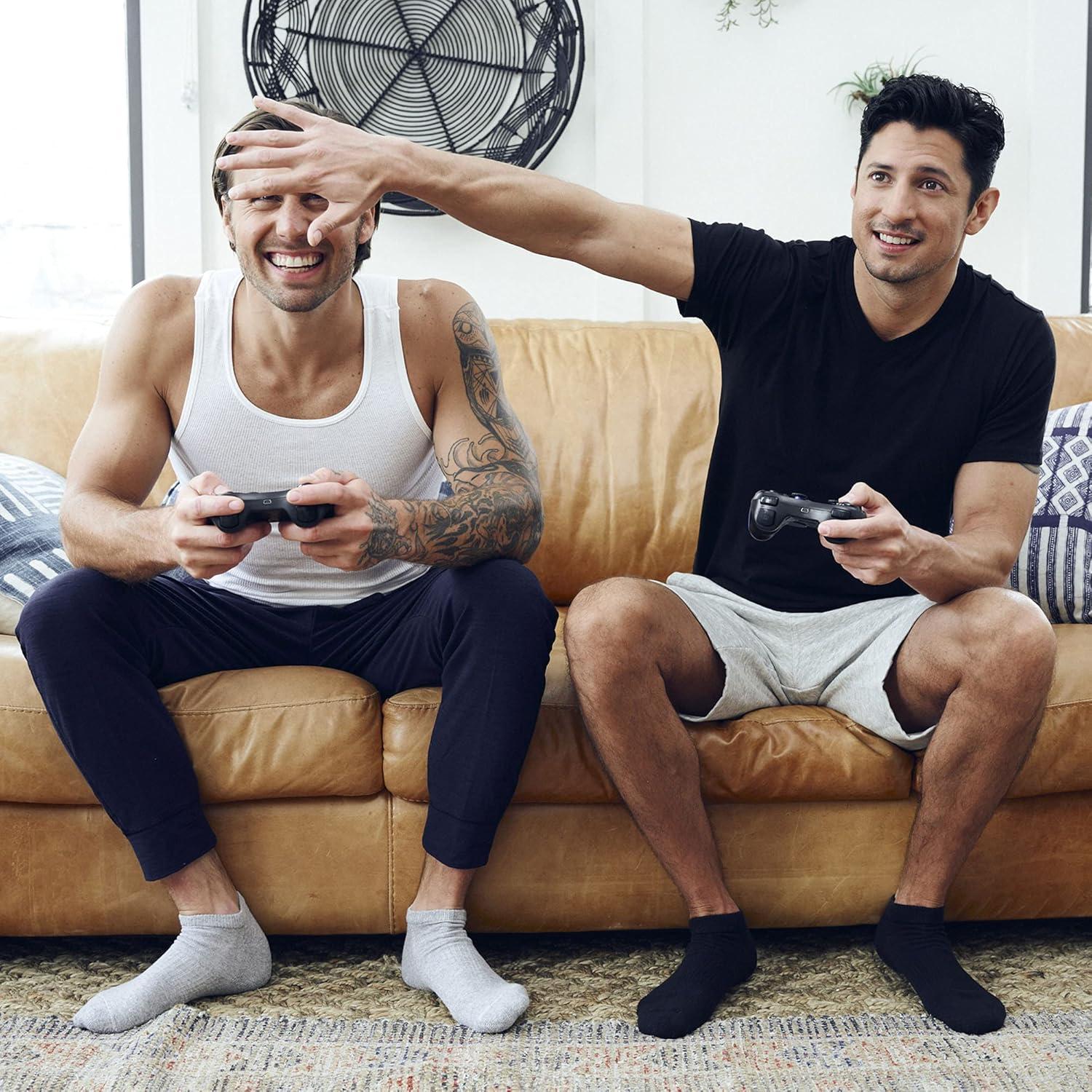 imageGildan Mens Active Cotton No Show Socks 10PackGrey Heather