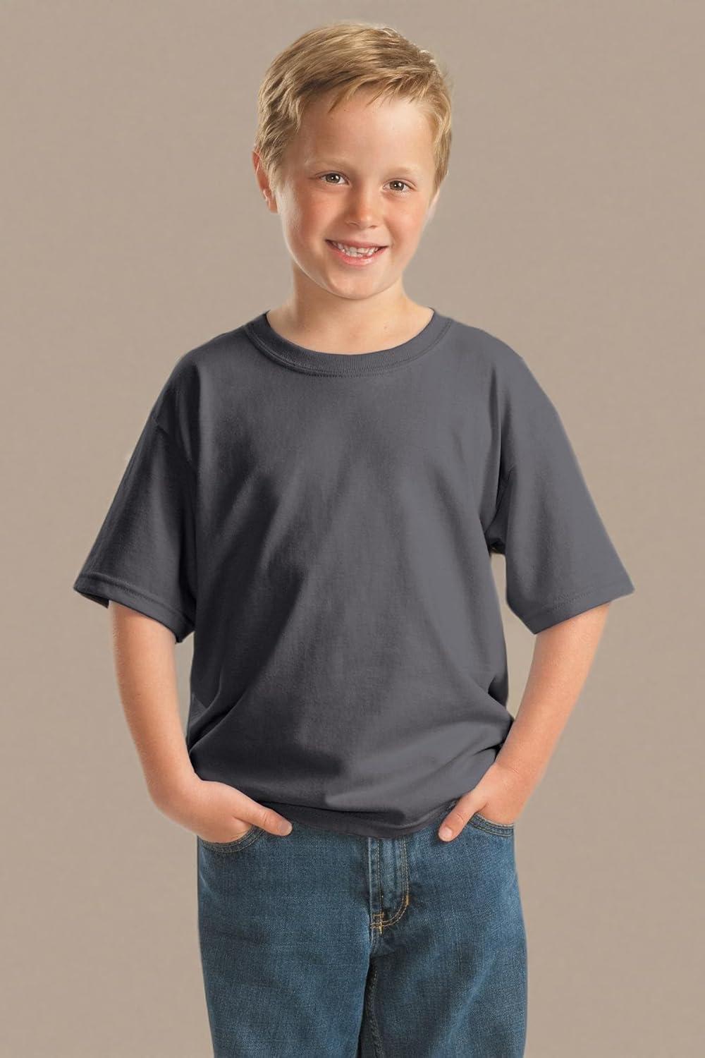 imageGildan UnisexChild Gildan Youth Heavy Cotton TShirt Style G5000b 2PackCharcoal