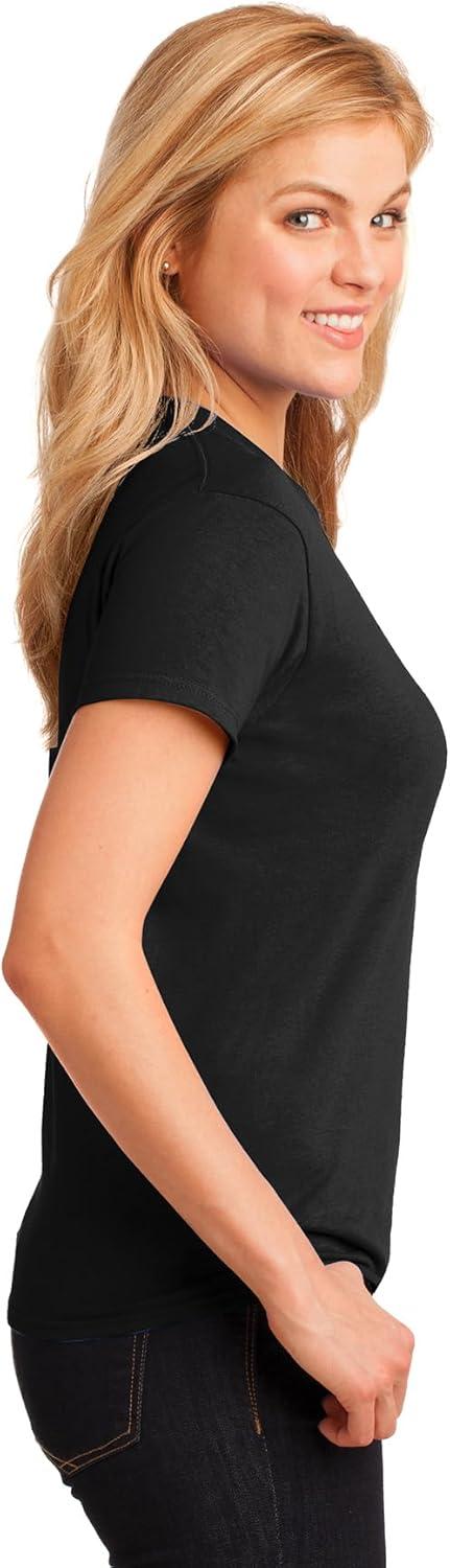 imageGildan Womens Heavy Cotton TShirt Style G5000L 2Pack1 Black 1 Light Pink