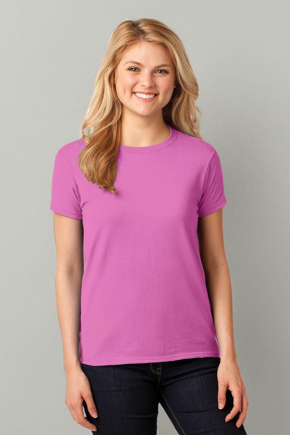 imageGildan Womens Heavy Cotton TShirt Style G5000L 2PackAzalea