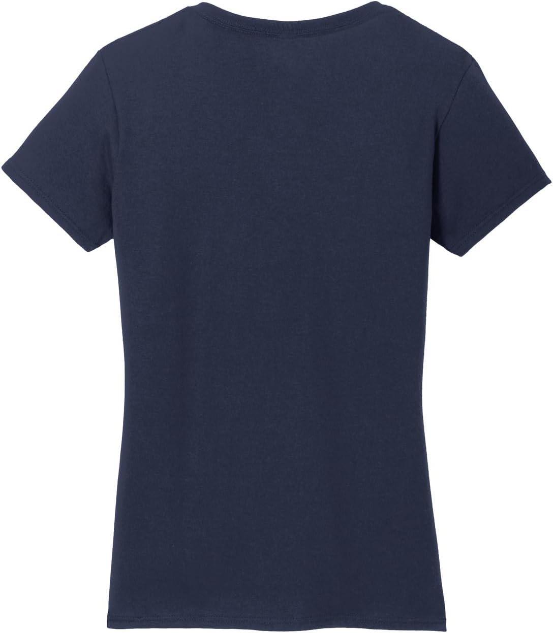 imageGildan Womens Heavy Cotton VNeck TShirt 2PackNavy Bluecharcoal