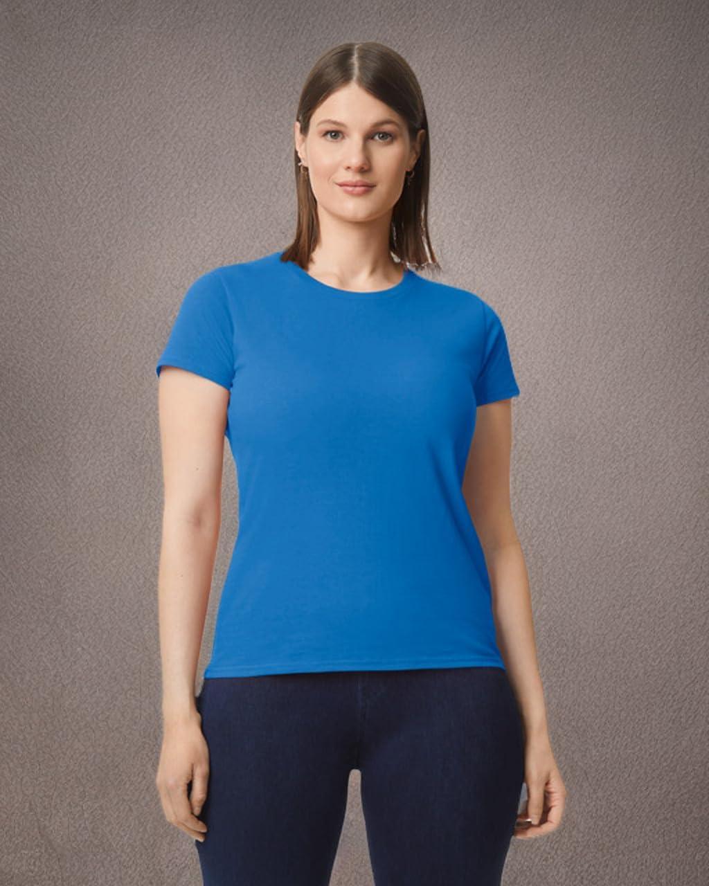 imageGildan Womens Softstyle Cotton TShirt Style G64000l MultipackRoyal 2pack