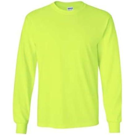 imageCotton 6 oz LongSleeve TShirt G240Safety Green
