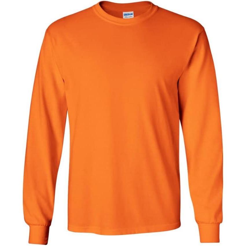 imageCotton 6 oz LongSleeve TShirt G240Safety Orange