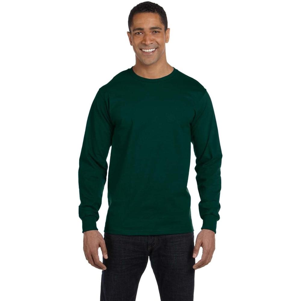 imageGildan Adult DryBlend Long Sleeve TShirt Style G8400 2PackForest
