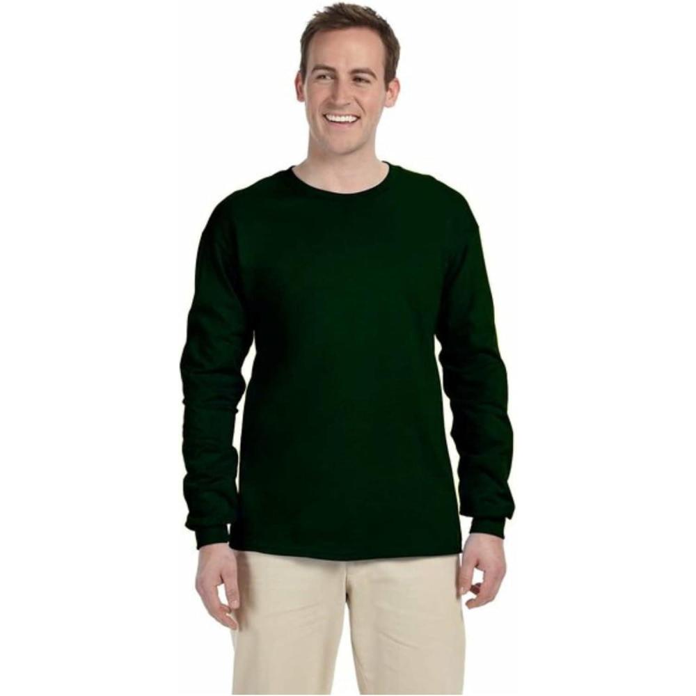 imageGildan Adult DryBlend Long Sleeve TShirt Style G8400 2PackForest Green