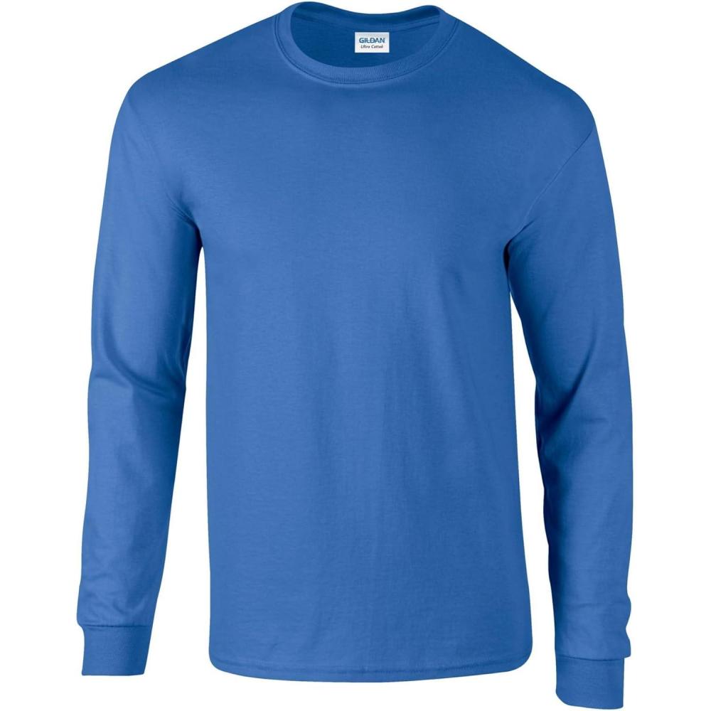imageGildan Adult DryBlend Long Sleeve TShirt Style G8400 2PackRoyal Blue