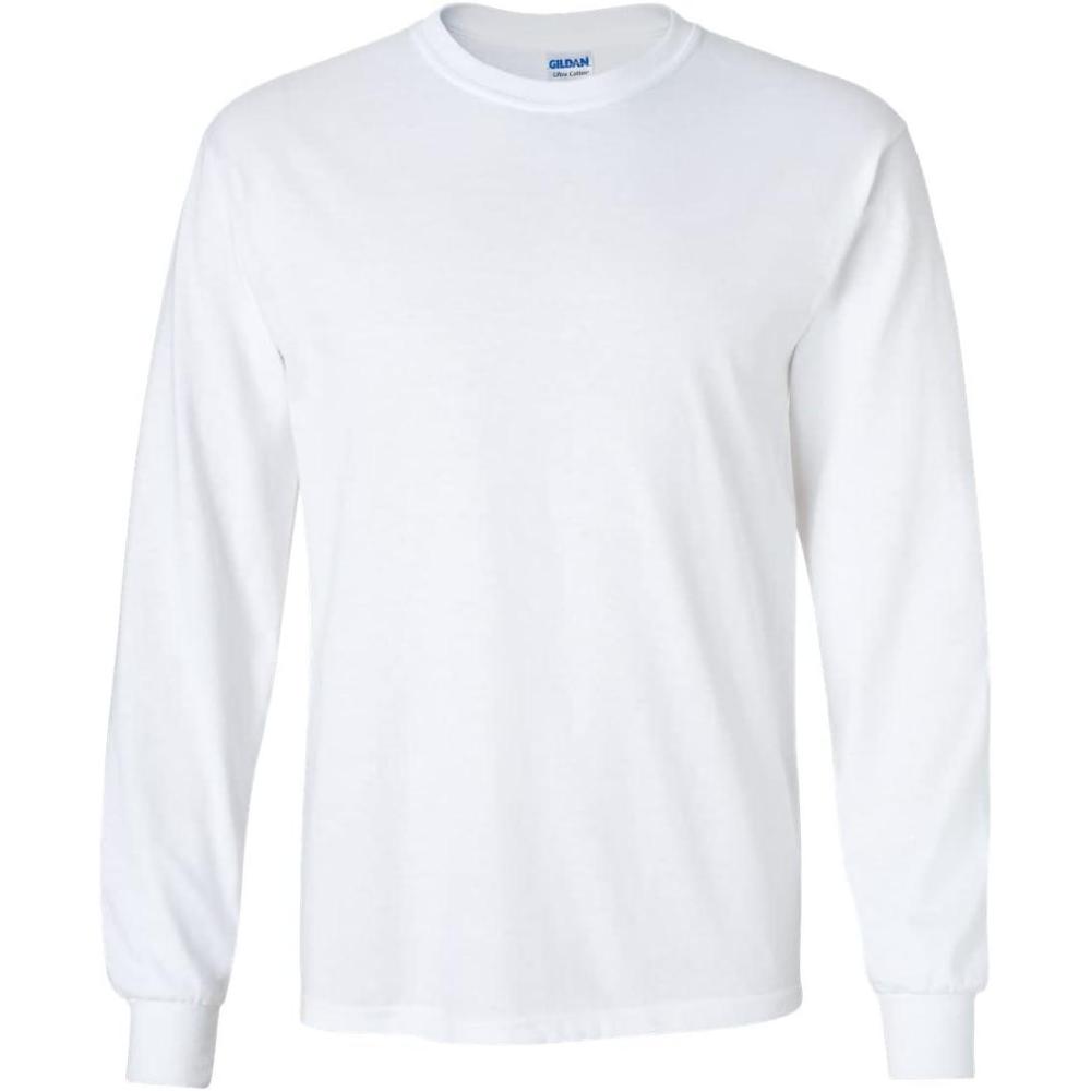 imageGildan Adult DryBlend Long Sleeve TShirt Style G8400 2PackWhiteDark Heather