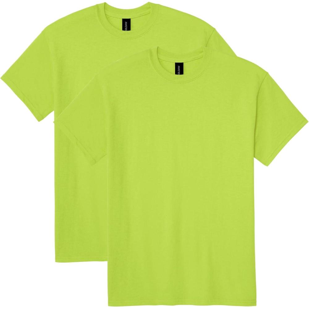 imageGildan Adult DryBlend TShirt Style G8000 MultipackSafety Green 2pack