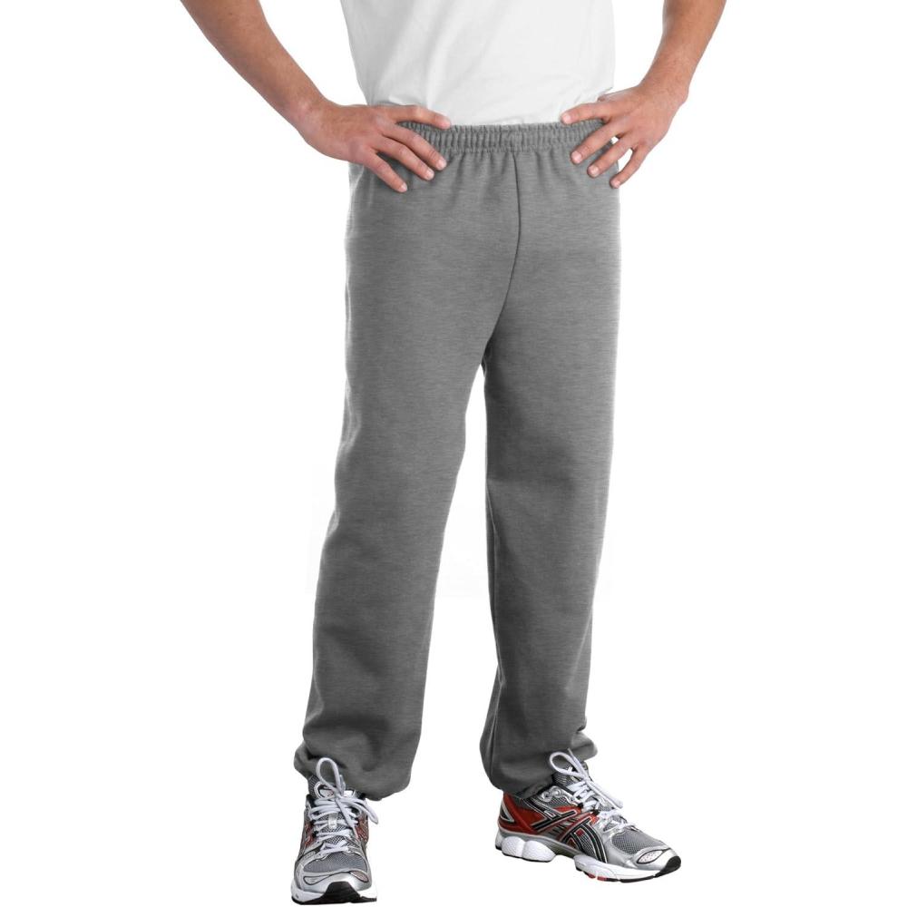 imageGildan Adult Fleece Elastic Bottom Sweatpants Style G18200Grey
