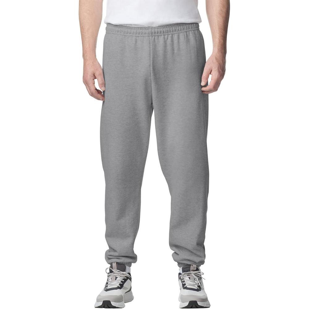 imageGildan Adult Fleece Elastic Bottom Sweatpants Style G18200Sport Grey