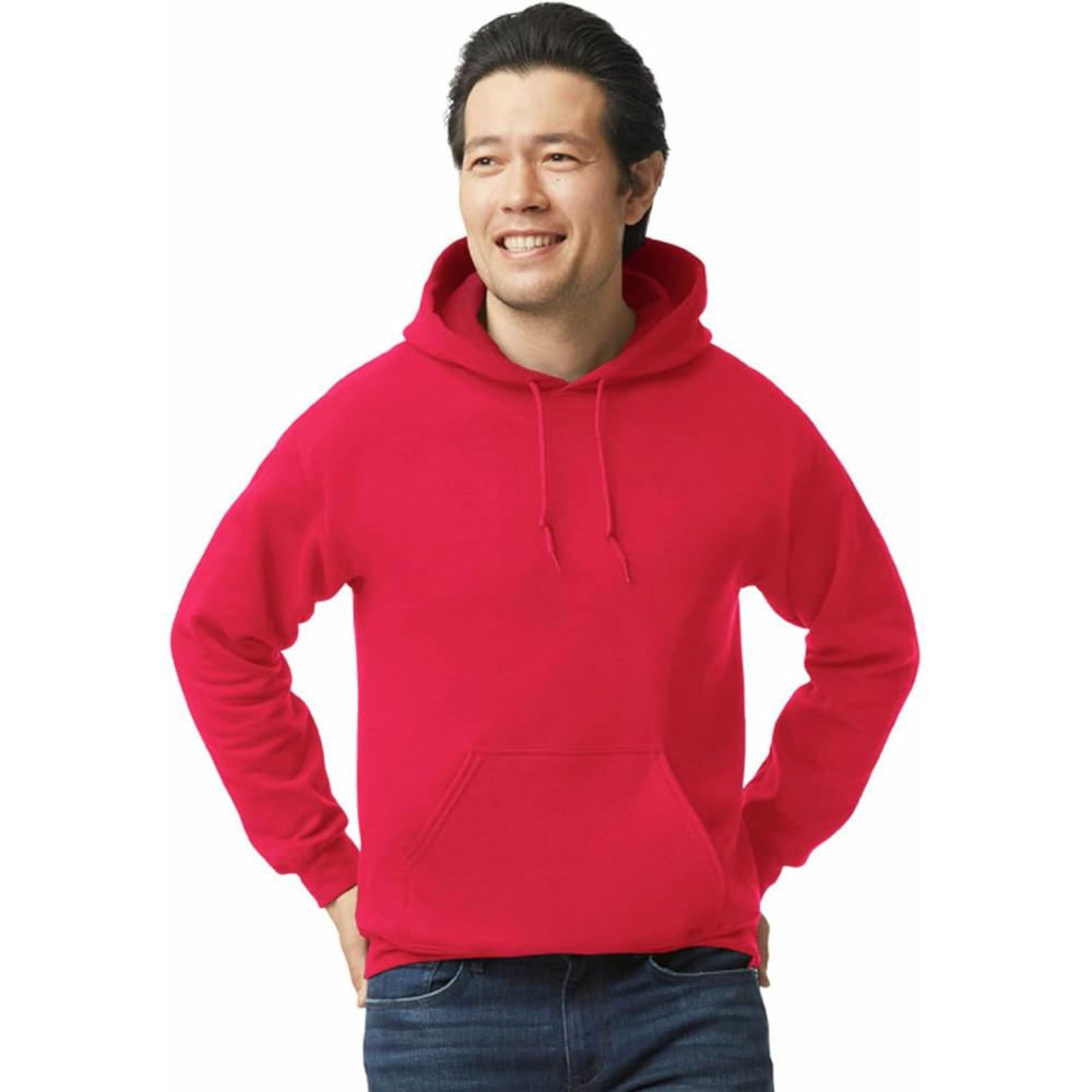 imageGildan Adult Fleece Hoodie Sweatshirt Style G18500 MultipackRed 1pack