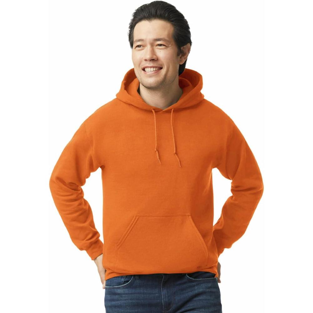imageGildan Adult Fleece Hoodie Sweatshirt Style G18500 MultipackSafety Orange 1pack