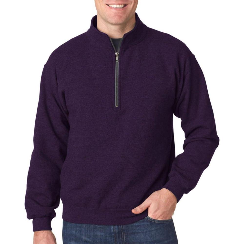 imageGildan Adult Fleece QuarterZip Cadet Collar Sweatshirt Style G18800Blackberry