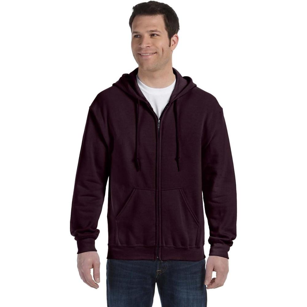 imageGildan Adult Fleece QuarterZip Cadet Collar Sweatshirt Style G18800Dark Chocolate