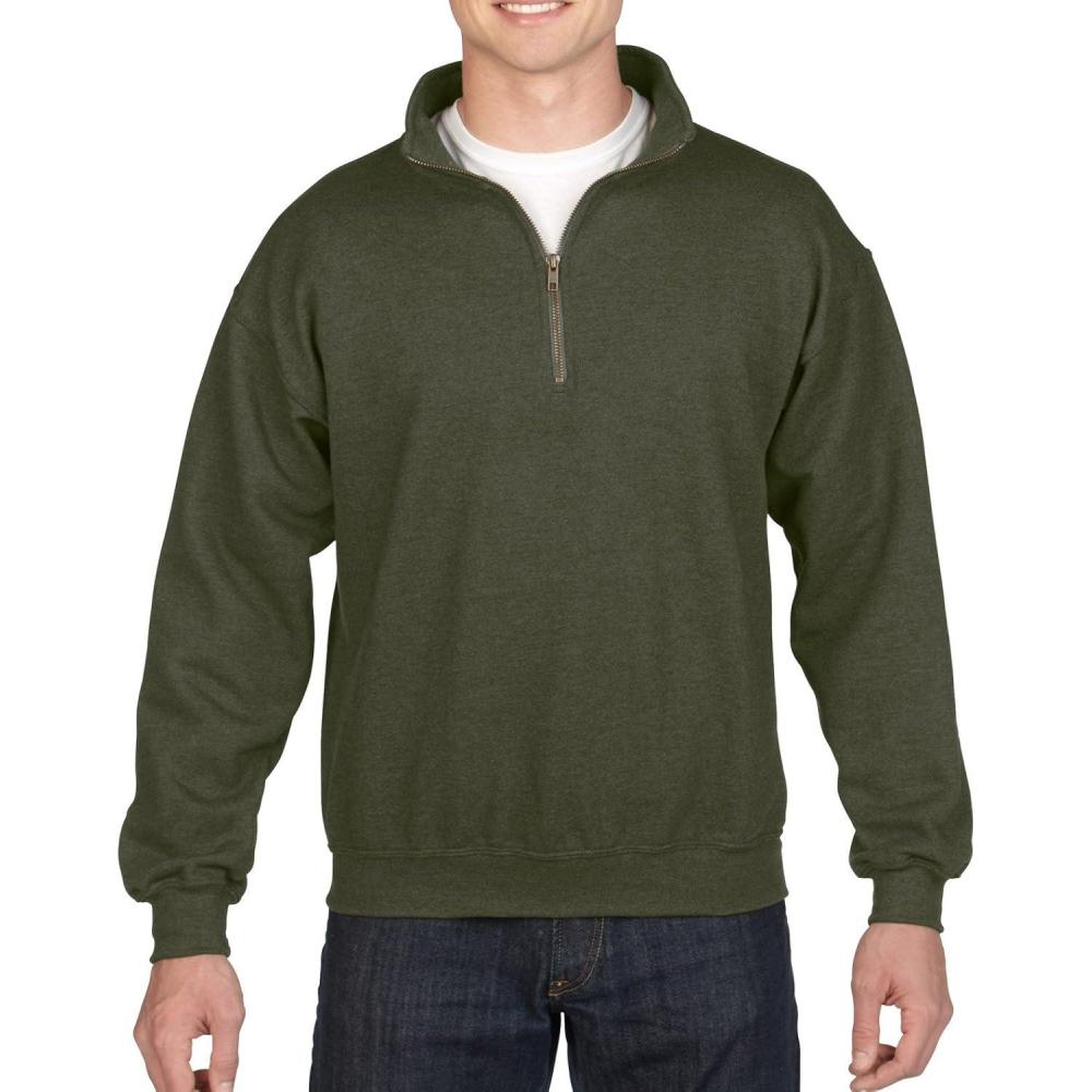 imageGildan Adult Fleece QuarterZip Cadet Collar Sweatshirt Style G18800Moss