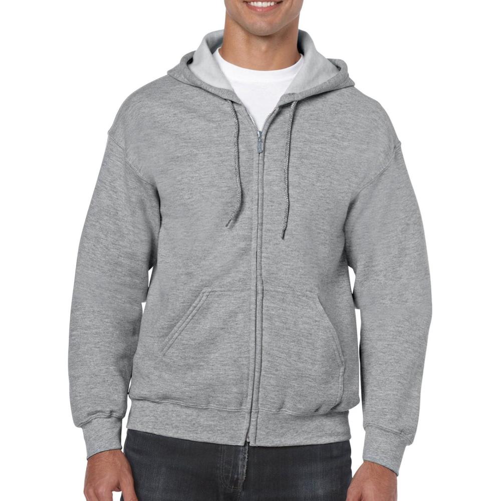 imageGildan Adult Fleece QuarterZip Cadet Collar Sweatshirt Style G18800Sport Grey
