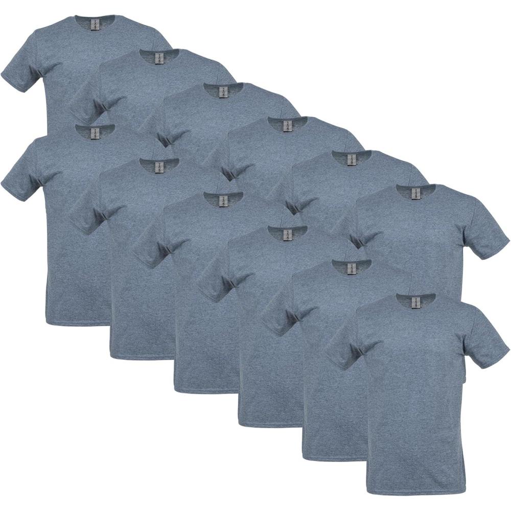 imageGildan Adult Softstyle Cotton TShirt Style G64000 MultipackDark Heather 12pack