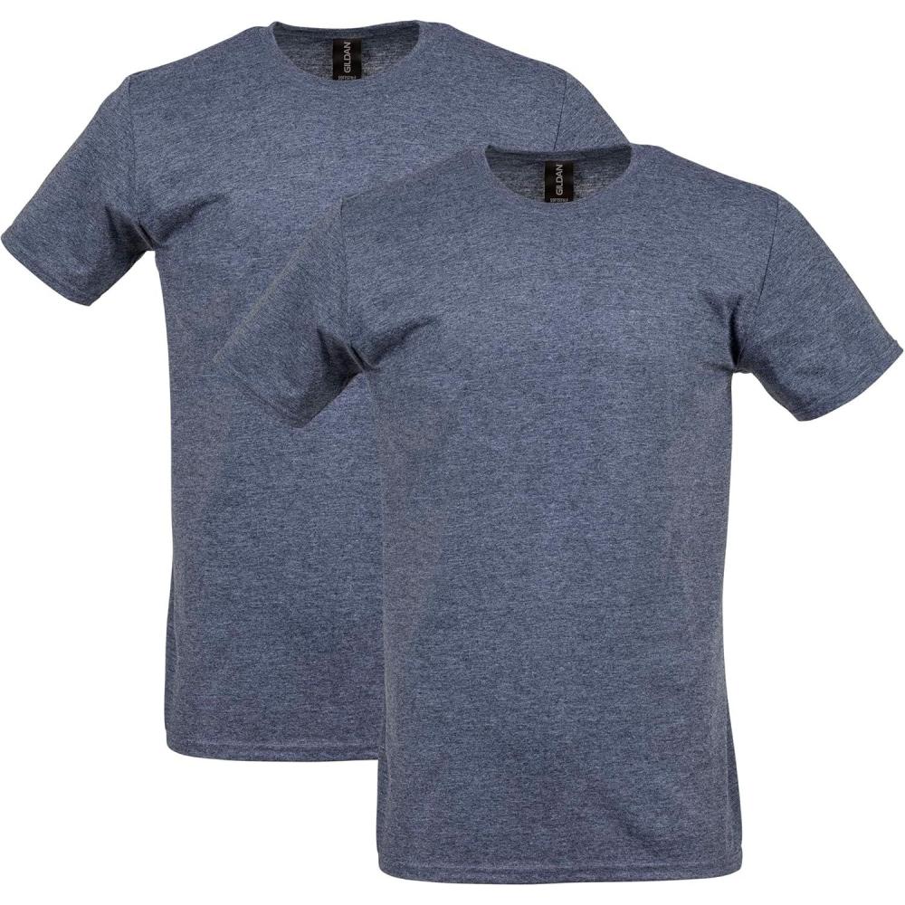imageGildan Adult Softstyle Cotton TShirt Style G64000 MultipackDark Heather 2pack