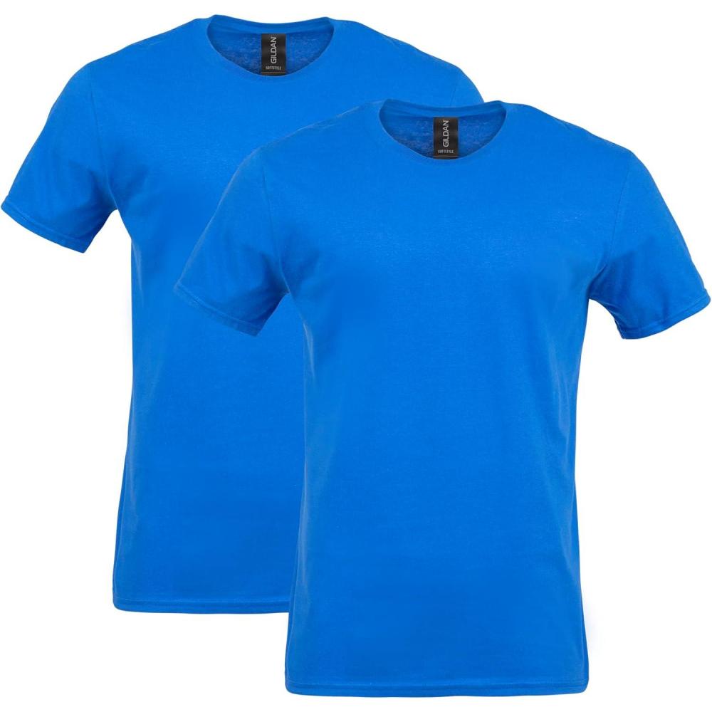 imageGildan Adult Softstyle Cotton TShirt Style G64000 MultipackRoyal 2pack