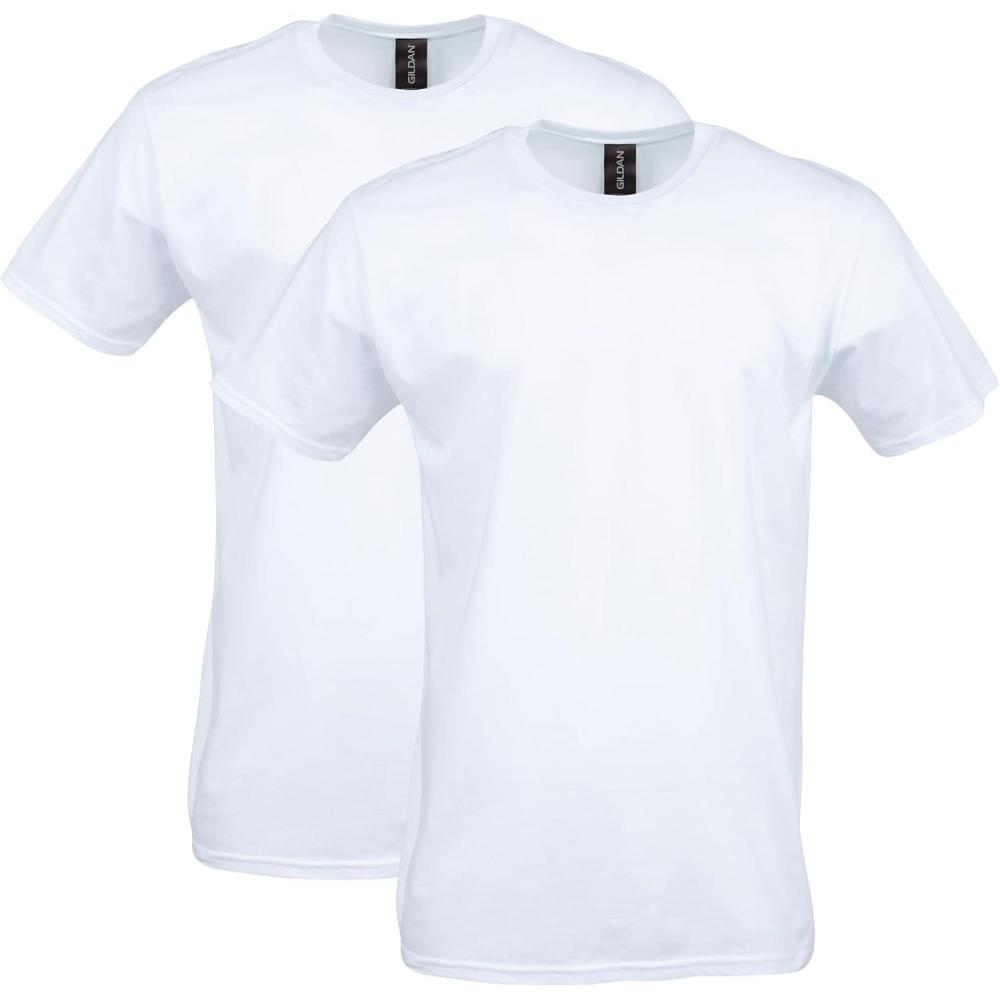 imageGildan Adult Softstyle Cotton TShirt Style G64000 MultipackWhite 2pack