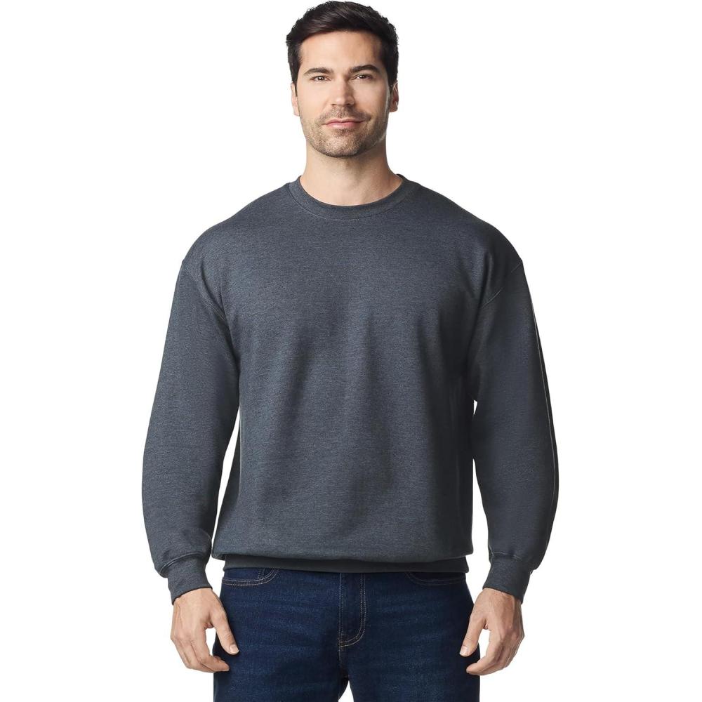 imageGildan Adult Softstyle Crewneck Sweatshirt Style GSF000Dark Heather