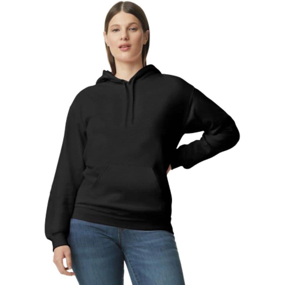 imageGildan Adult Softstyle Hoodie Sweatshirt Style GSF500Black